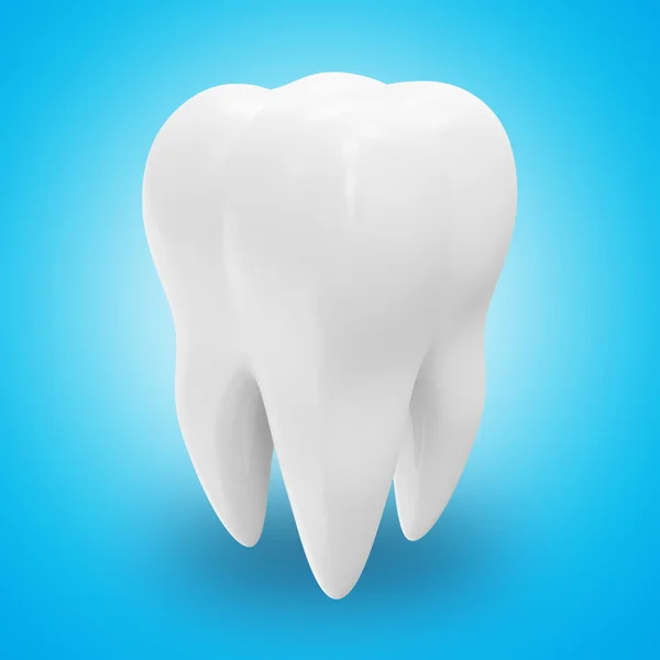 Dente su sfondo blu — Foto Stock