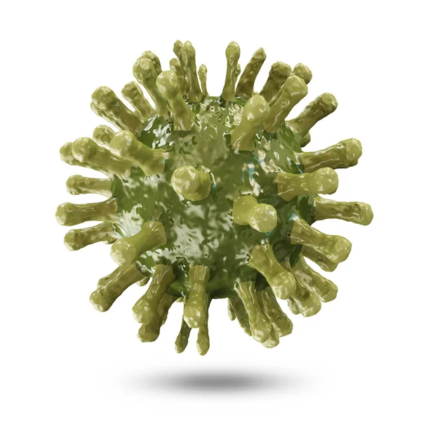 Virus isolato su sfondo bianco — Foto Stock