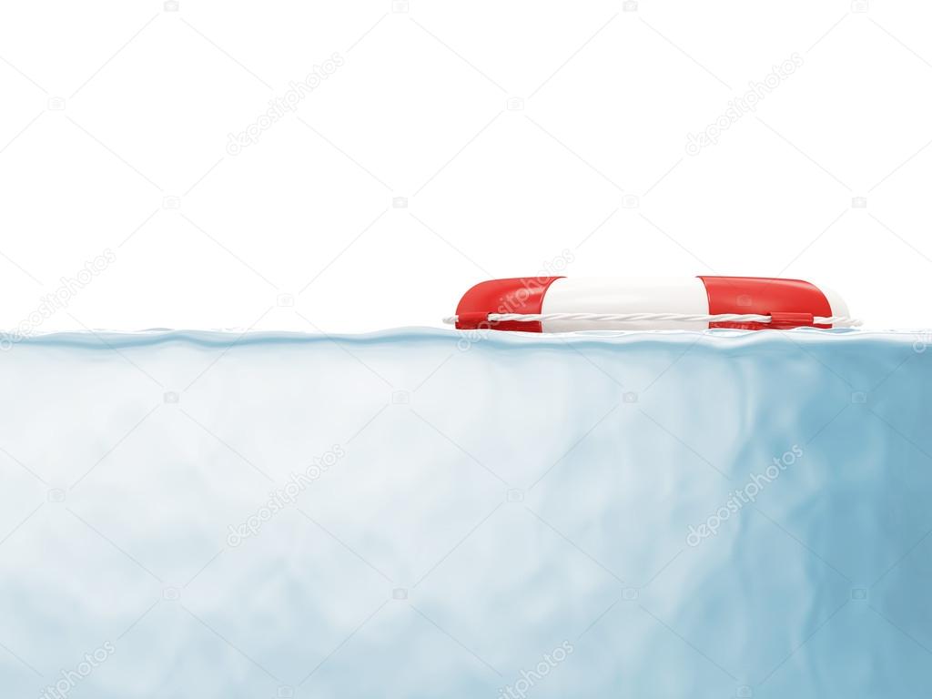 Red Lifebelt on the Water