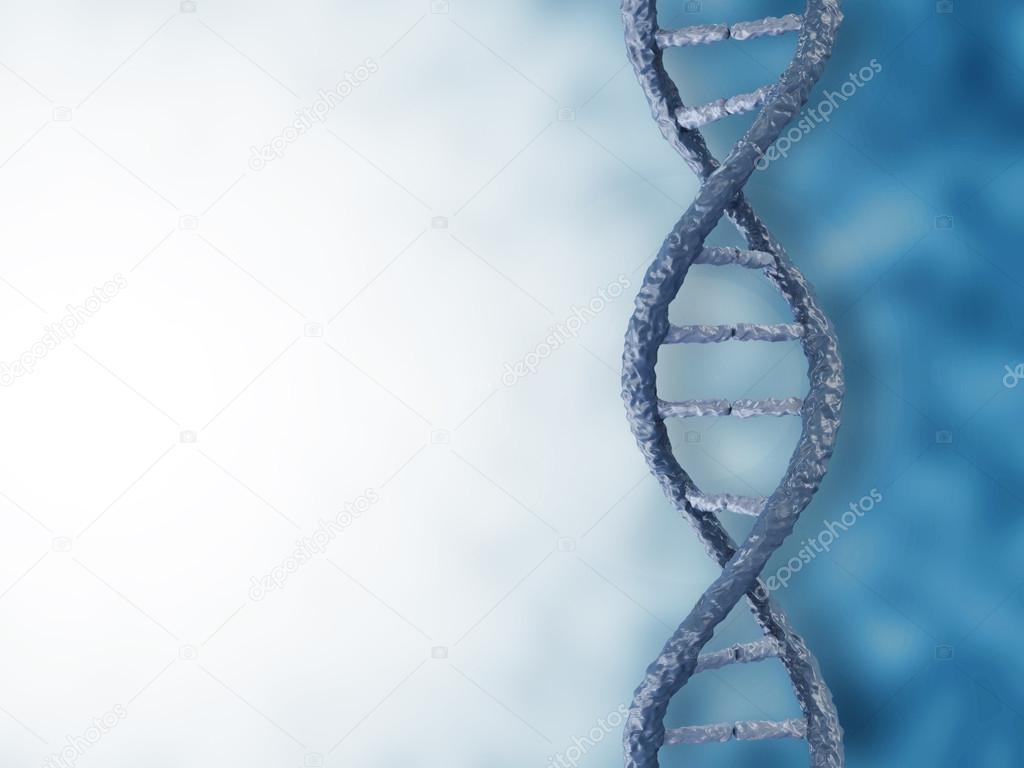DNA on white background