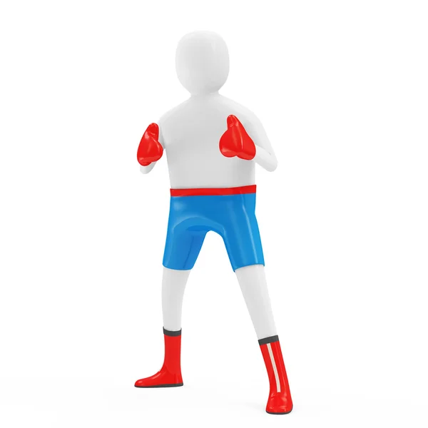 3d Boxer uomo isolato su sfondo bianco — Foto Stock