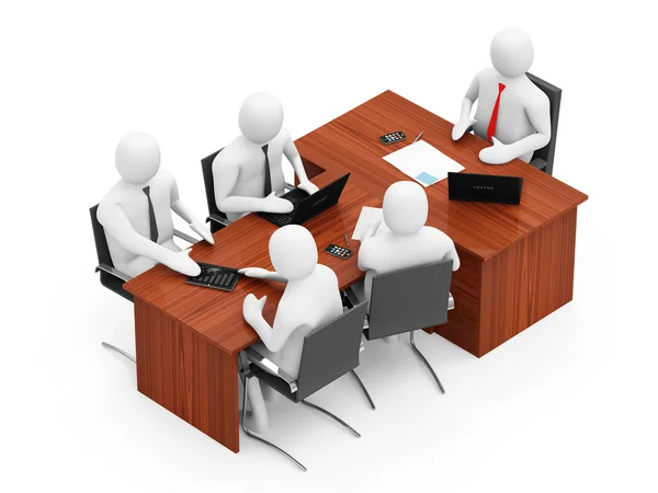 3d Men in a Business Meeting — Stock Photo, Image