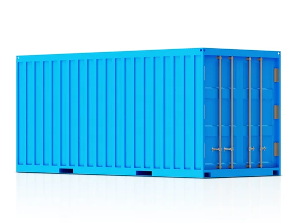 Cargo container geïsoleerd op witte achtergrond — Stockfoto