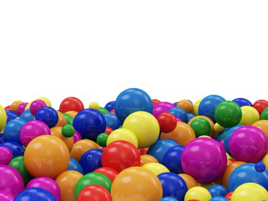 renkli topları ile metin için yer