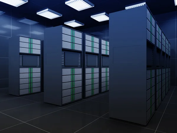 Modern Server Room Interior — Stock Photo, Image