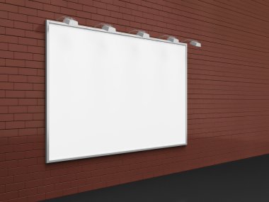 boş boş billboard tuğla duvar