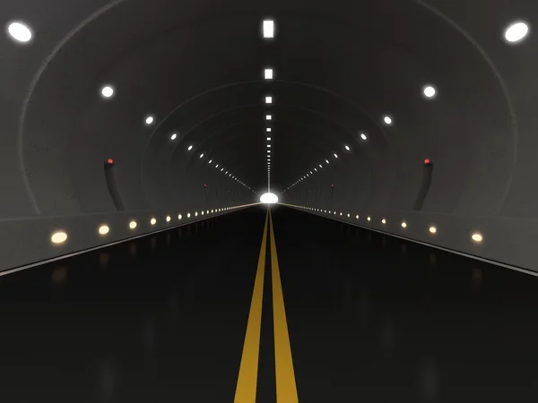 3D-Illustration des städtischen Autobahntunnels — Stockfoto