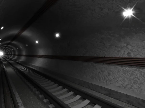 3D ілюстрація підземний тунель — стокове фото