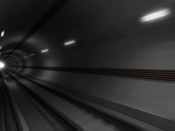 3D ілюстрація підземний тунель — стокове фото