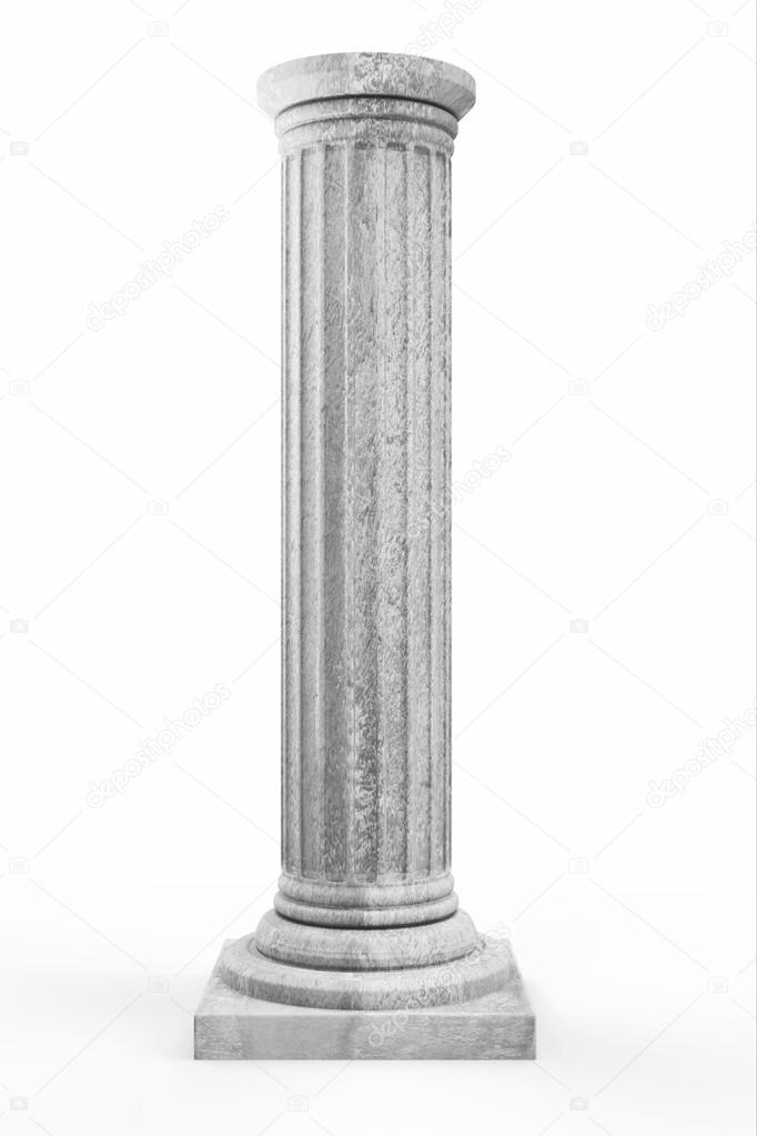 Classic Ancient Column isolated on white background
