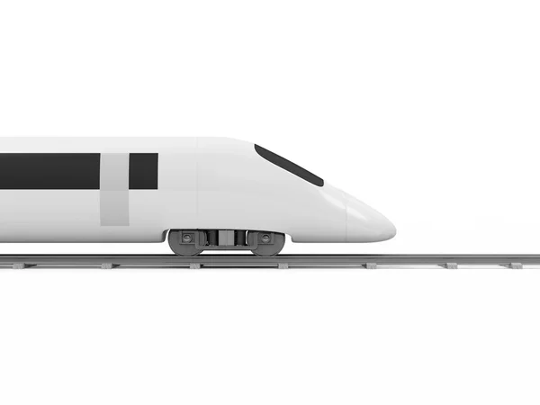 3D-Illustration des modernen Hochgeschwindigkeitszuges isoliert auf weißem Hintergrund — Stockfoto