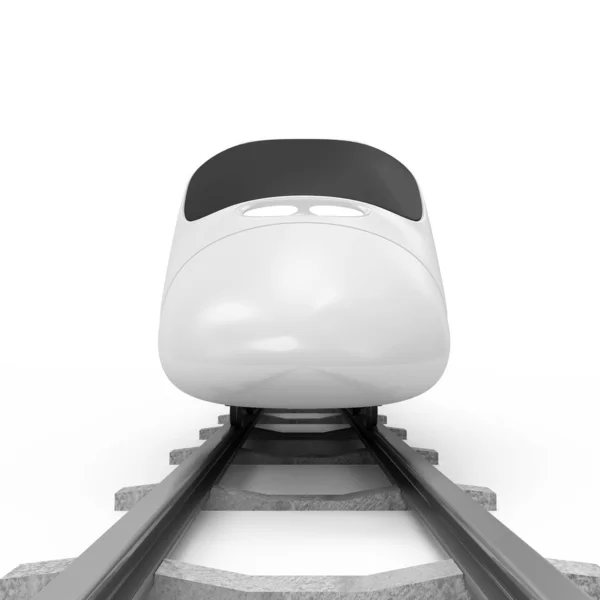 Illustration 3d du train à grande vitesse moderne isolé sur fond blanc — Photo