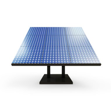 moderne zonnepaneel geïsoleerd op witte achtergrond