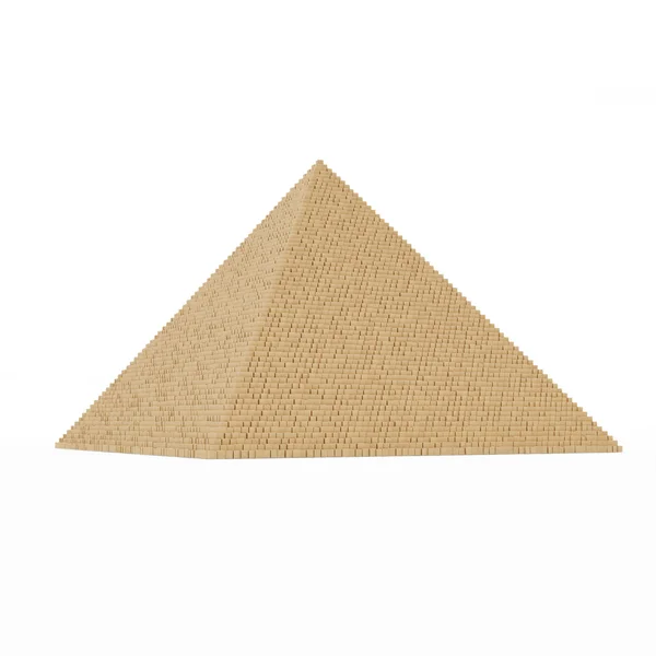 Ancienne pyramide isolée sur fond blanc — Photo