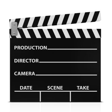 sinema clap izole üzerinde beyaz arka plan