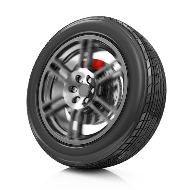 Car Wheel Icon isolated on white background clipart