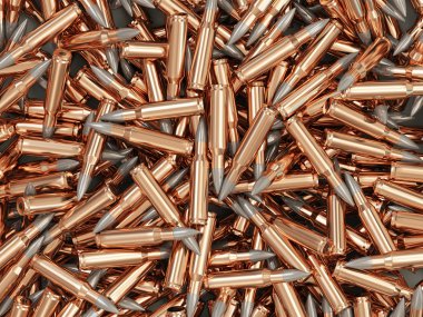 Heap of Rifle Bullets Background clipart