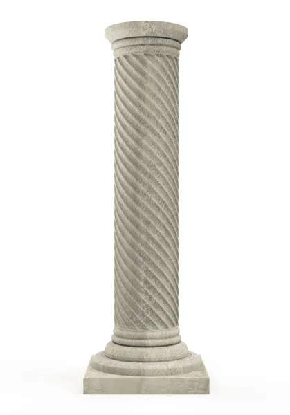 Klassieke oude kolom geïsoleerd op witte achtergrond — Stockfoto