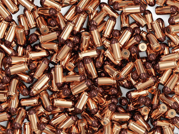 Heap of Gun Bullets Background