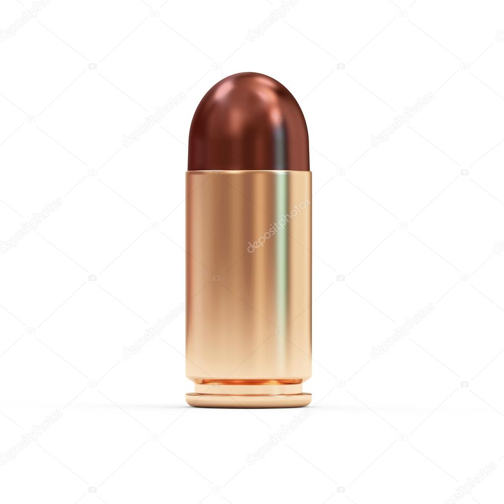 Gun Bullet isolated on white background
