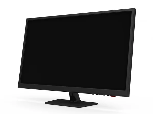 Moderner Monitor isoliert auf weißem Hintergrund — Stockfoto
