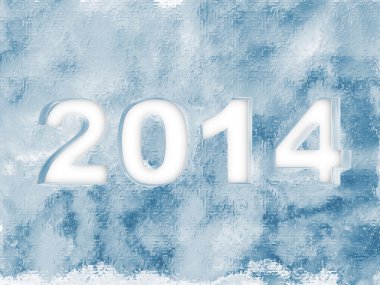 Yeni yıl 2014 buz arka plan