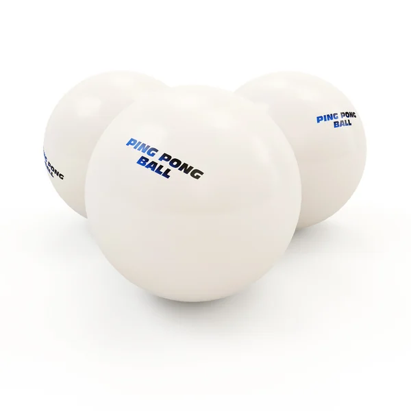 Pingpongové míčky izolované na bílém — Stock fotografie