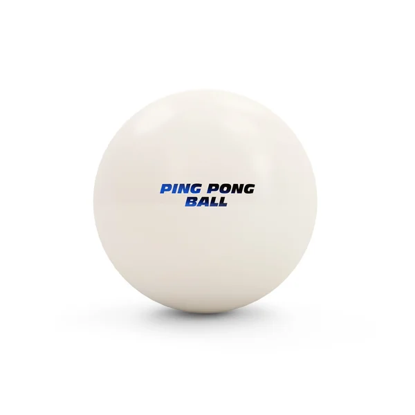 Μπάλα πινγκ-πονγκ απομονωμένη σε λευκό — Φωτογραφία Αρχείου