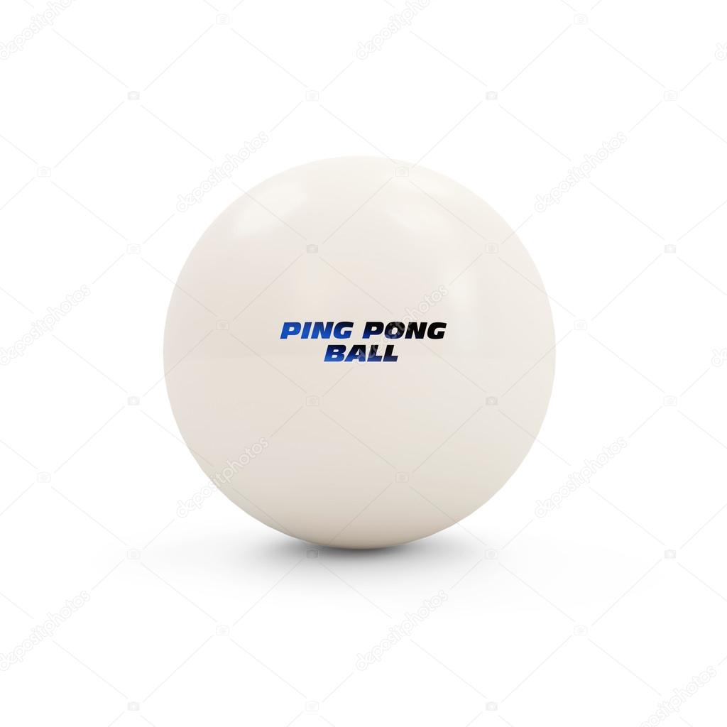 Ping-pong ball isolated on white