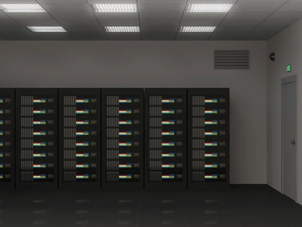 Interno moderno della sala server — Foto Stock