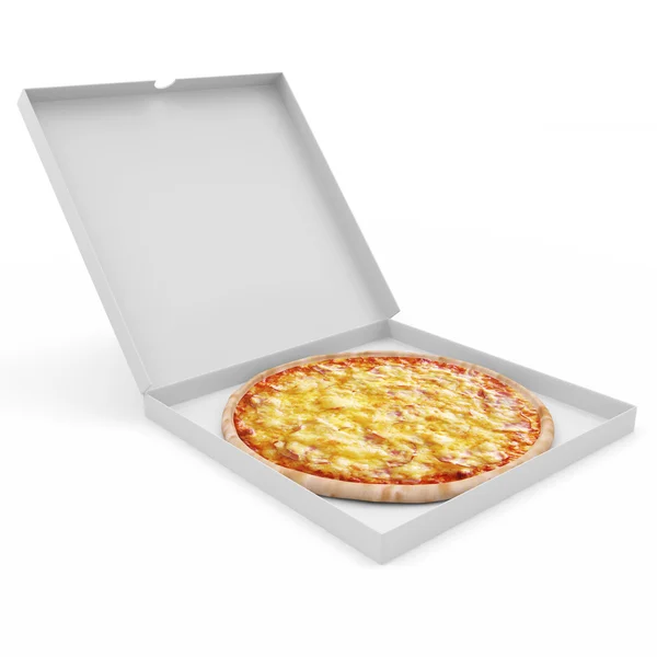 Pizza in paper box — Stock Photo, Image