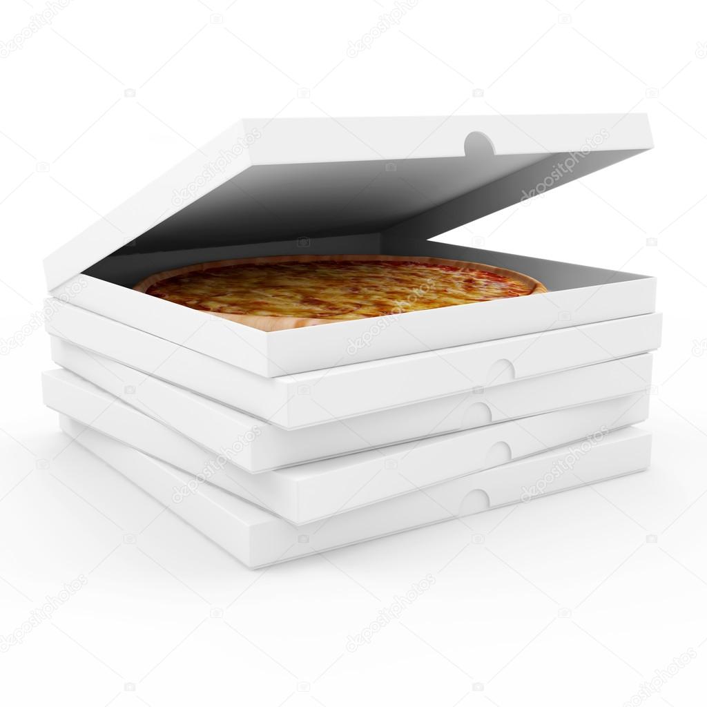 Pizza in paper box