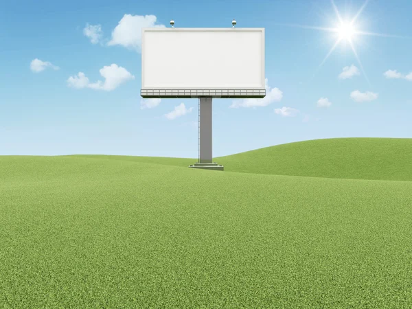Prázdné billboard na krásnou krajinu — Stock fotografie
