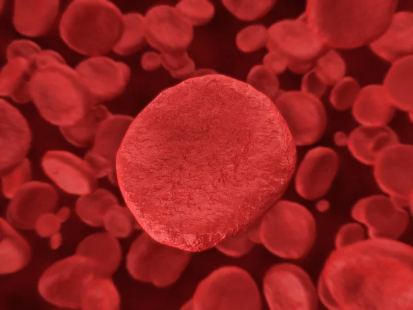 Digital Illustration of a Red Blood Cells Flowing Through Vein — Stock Photo, Image