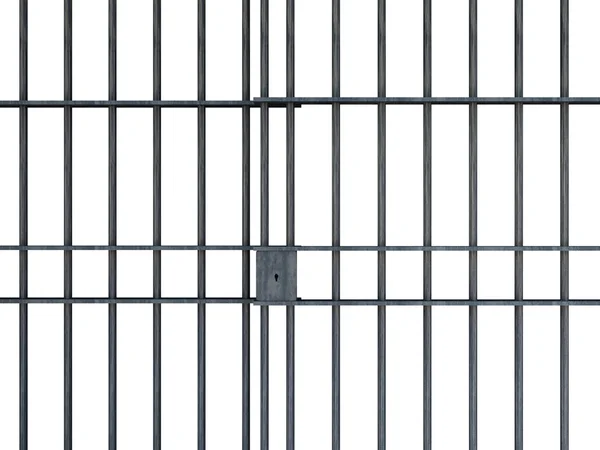 Jail bars isolated on white background — Stock Photo, Image