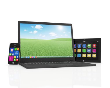 dizüstü bilgisayar, akıllı telefon ve tablet pc