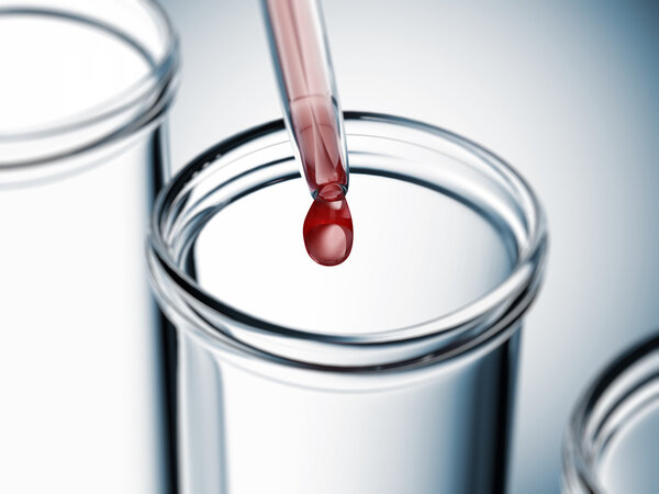 Close-up view of Blood test.