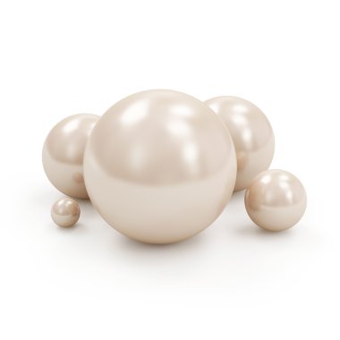 Group of Shiny White Pearls clipart
