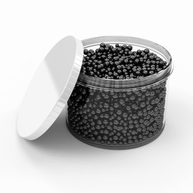 Black Caviar in a Glass Jar clipart