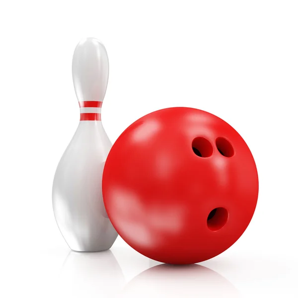 Bowlingball und Anstecknadel — Stockfoto