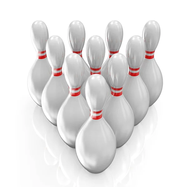 Bowling pinnen — Stockfoto