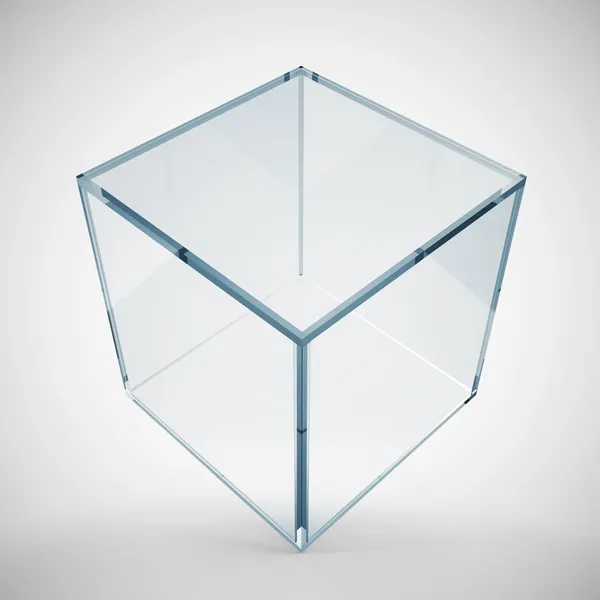 Cube en verre vide — Photo