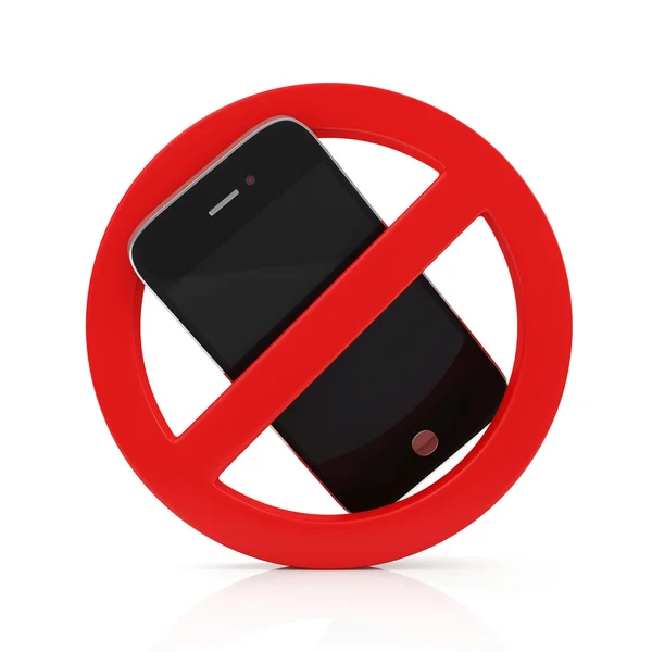 Inga tecken på mobiltelefon — Stockfoto