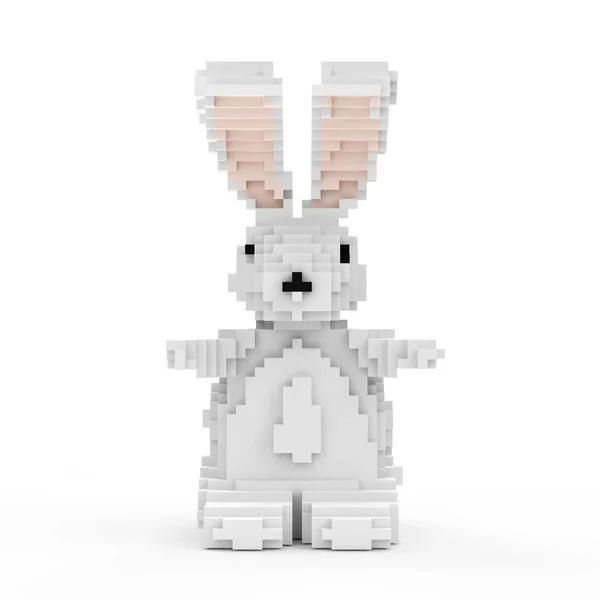 Великодній кролик у стилі Pixel — стокове фото