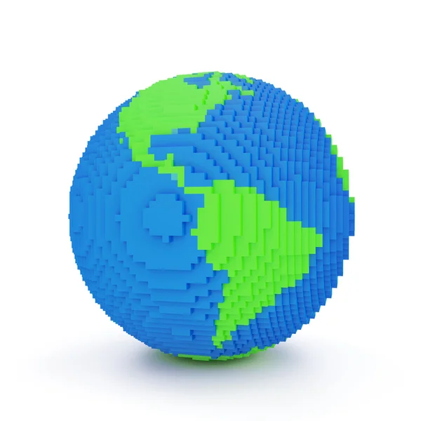 Globe de Terre dans le style Pixel — Photo