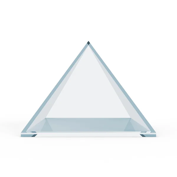 Пустые стеклянные пирамиды — стоковое фото