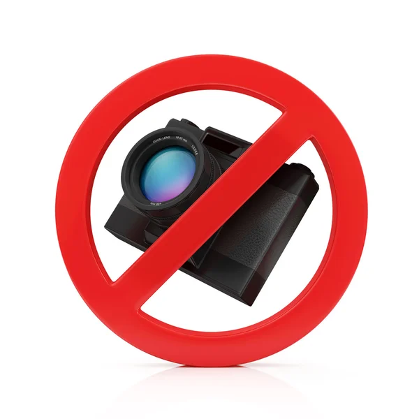 Nessun segno della fotocamera fotografica — Foto Stock