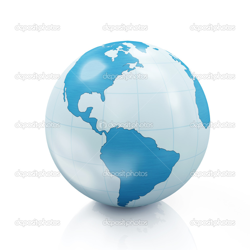 Earth Globe in Pixel Style