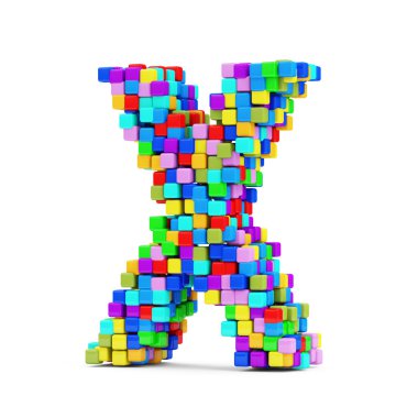 renkli küpler yapılmış mektupları