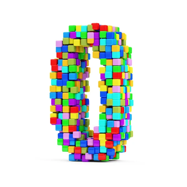 Numeri fatti da cubi colorati — Foto Stock